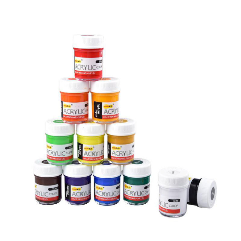 Màu Acrylic Bộ 12 Màu Colokit ACR-C03 Vẽ Được Trên Nhiều Chất Liệu, Cam kết sản phẩm đúng mô tả  đa dạng mẫu mã chất lượ