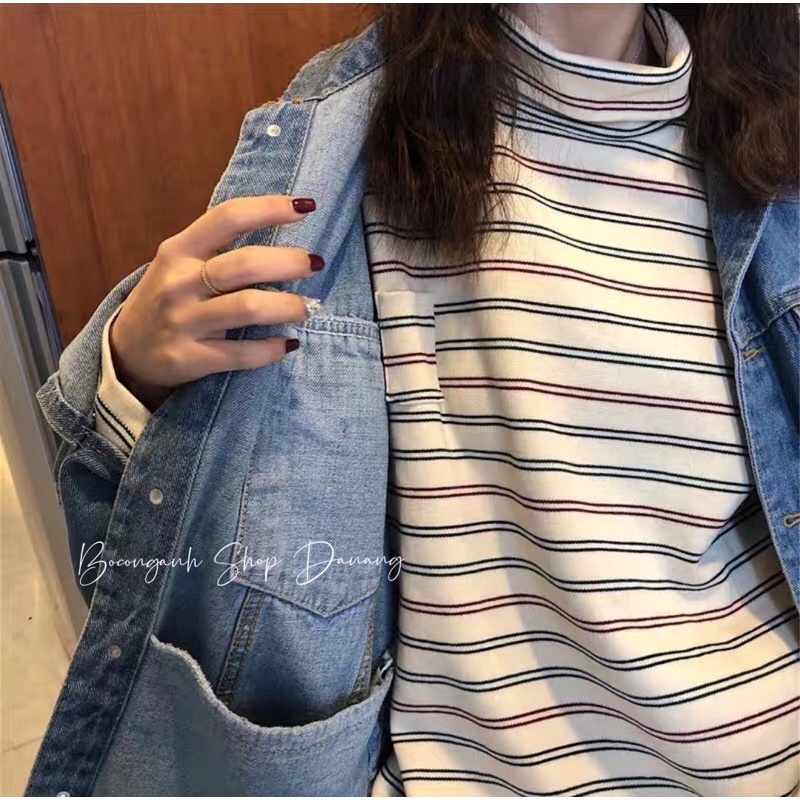 Áo Pull Kẻ Dài Tay 1681155 Form Vừa