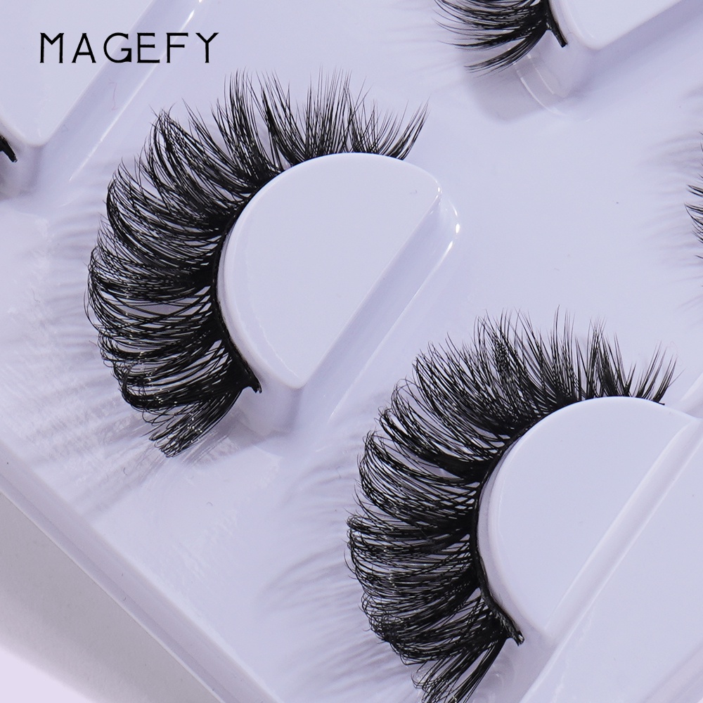 Set 4 cặp mi giả MAGEFY 3D dày tự nhiên