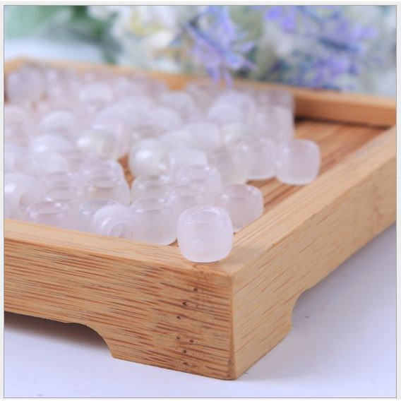 25-100gam hạt đổi màu 6x8mm có lỗ xỏ 4mm làm đồ chơi, trang trí