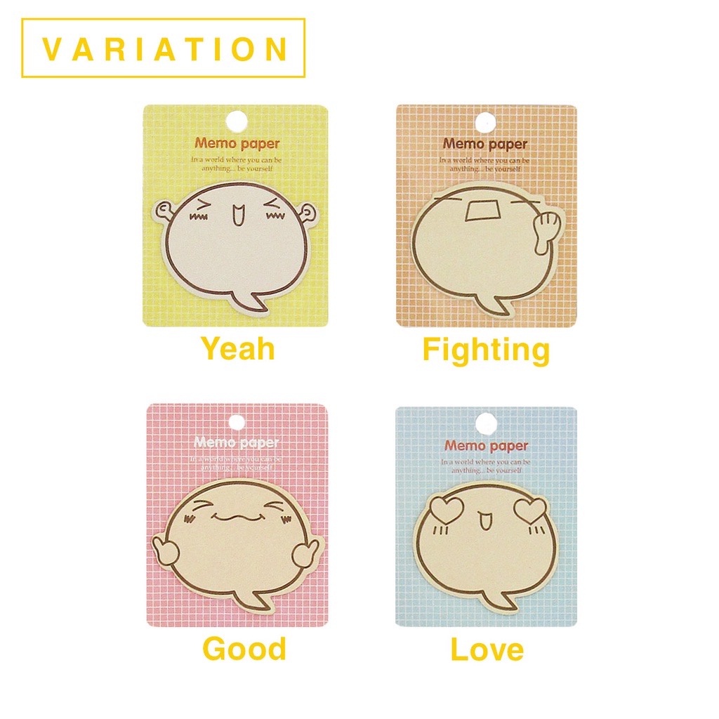 Giấy ghi chú kiểu biểu cảm dễ thương