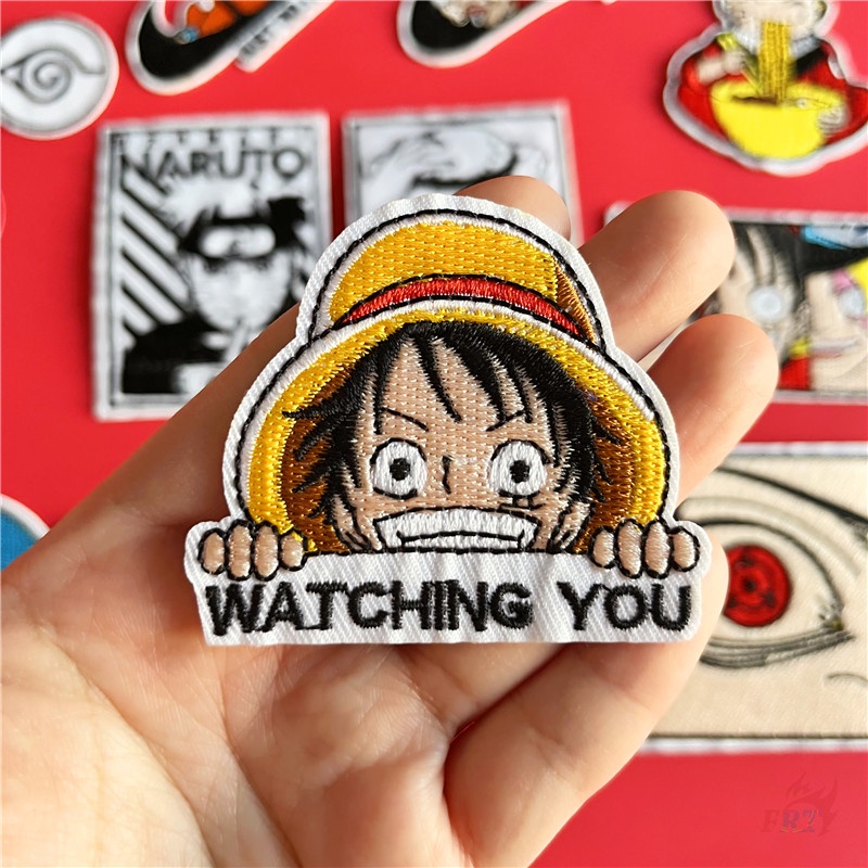 ♥ Miếng Vá Ủi Hình Nhân Vật Hoạt Hình One Piece ♥ 1 Sticker Ủi Thêu Hình Luffy Chopper Akatsuki Sharingan