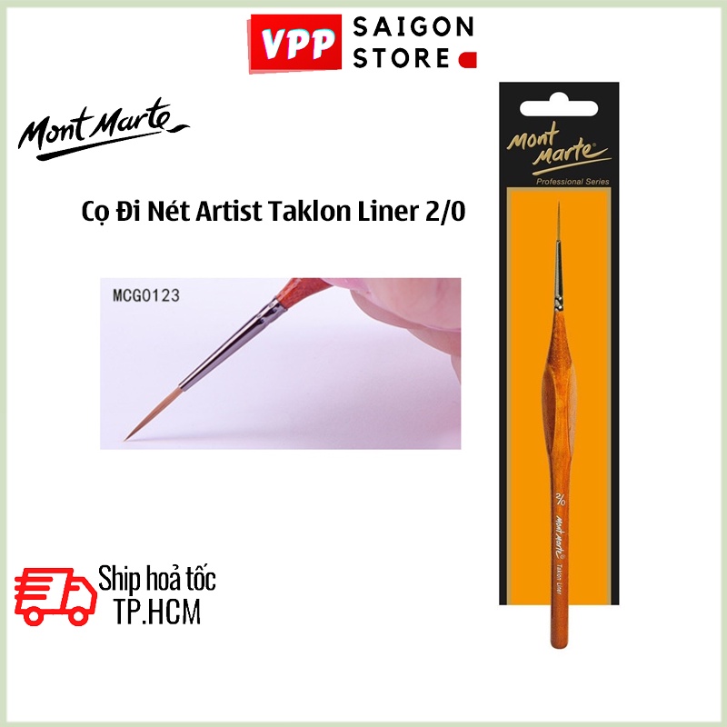 Cọ Đi Nét Artist Taklon Liner 2/0 Mont Marte - Artist Brush Taklon Liner 2/0 - MCG0123