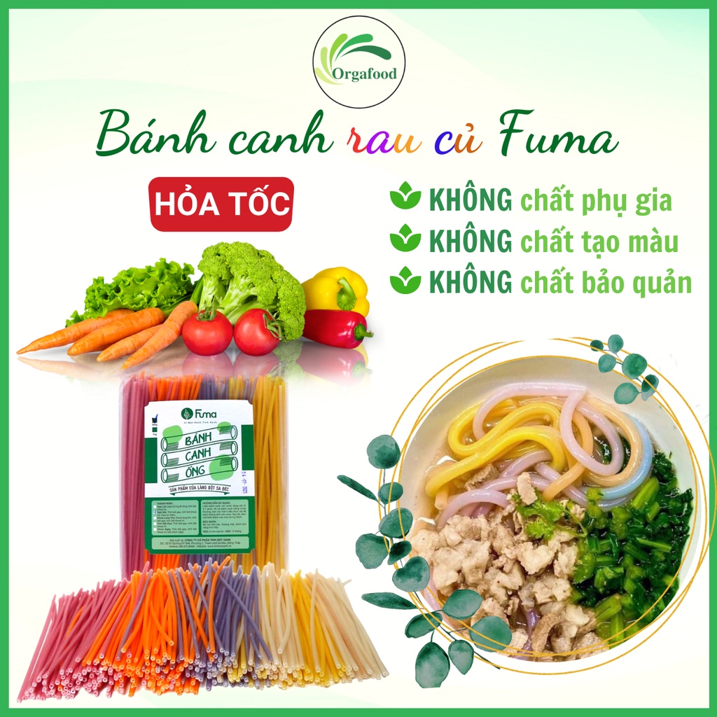 Bánh canh rau củ hữu cơ Fuma 500g, thực phẩm Eatclean cho người ăn kiêng, ăn chay, bánh canh ống rau củ ngũ sắc | BigBuy360 - bigbuy360.vn