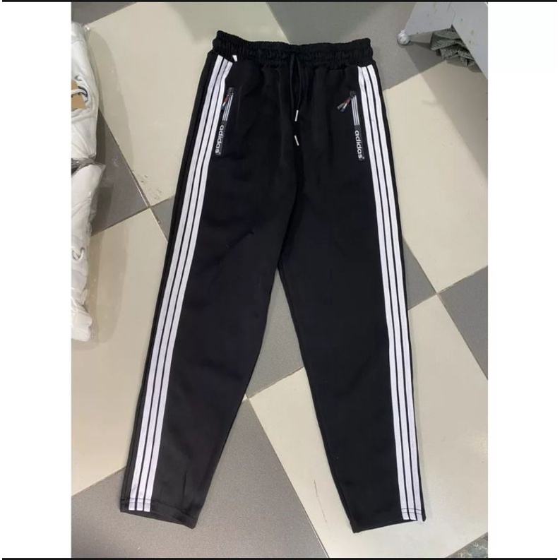 Quần thể thao Nam_Nữ có khóa kéo phối sọc UNISEX. Trẻ Trung Năng Động