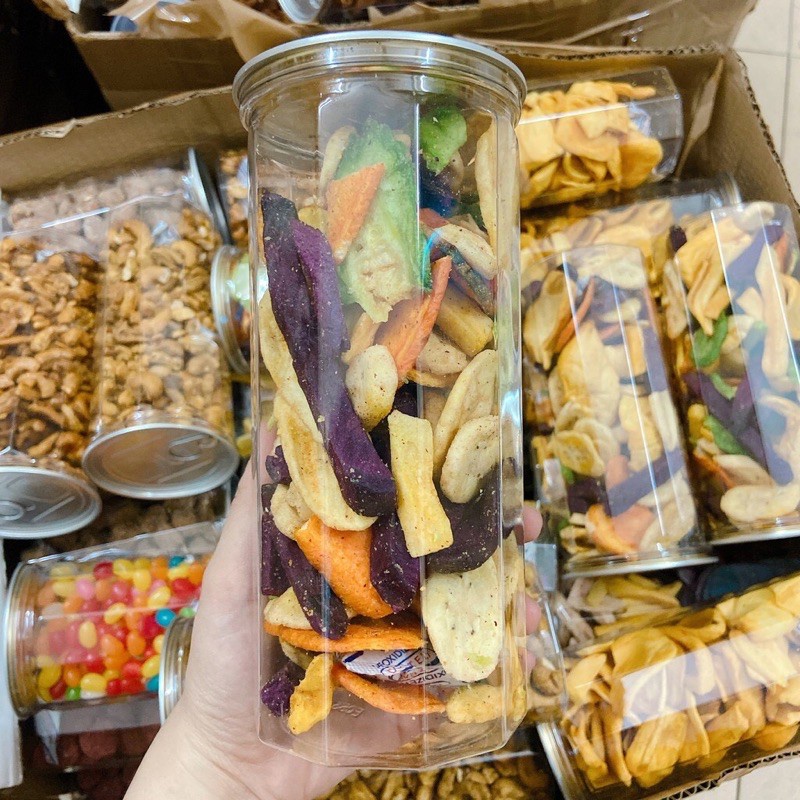 Hoa quả sấy thập cẩm trái cây sấy mix vị đủ loại hũ ăn chơi ngon tuyệt 300g _ trathaomocsi