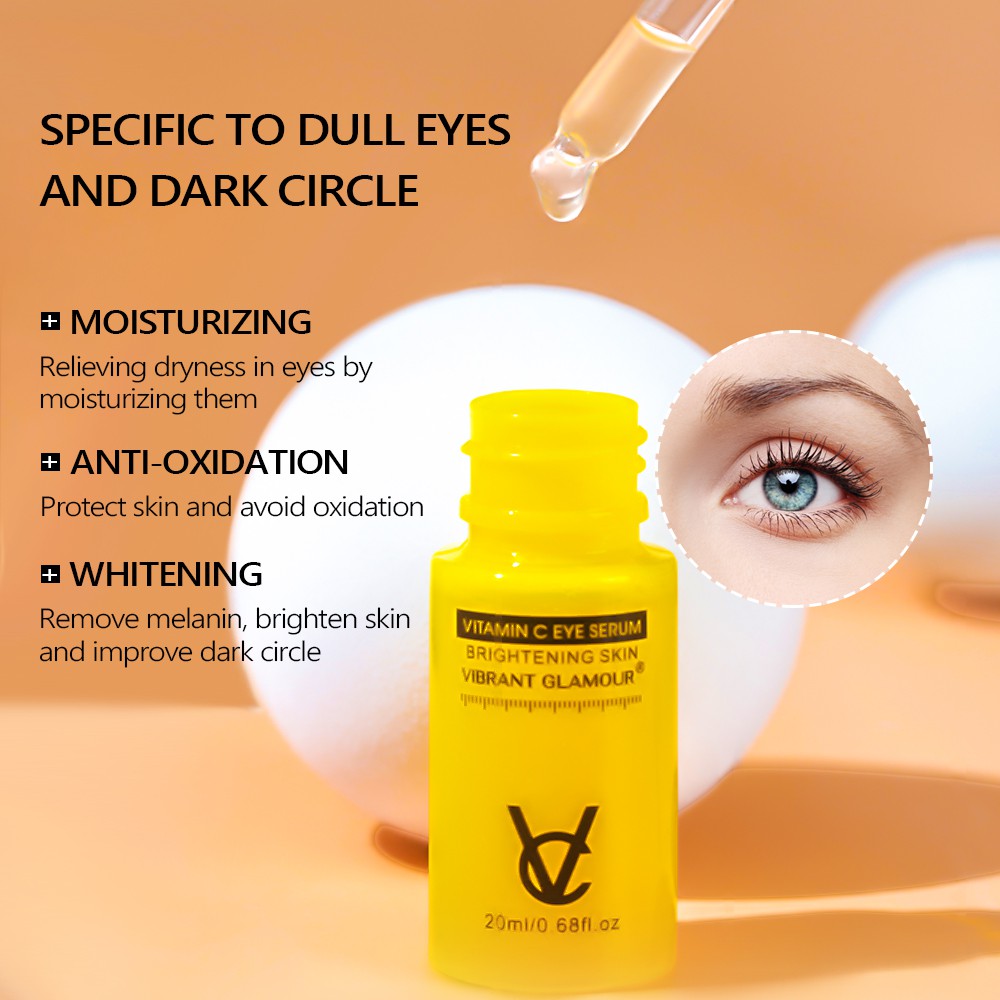Serum Mắt Vitamin C Vibrant Glamour Chống Lão Hóa/ Nếp Nhăn Mờ Quầng Thâm Giảm Bọng Mắt Dưỡng Ẩm Và Làm Sáng Da 20ml | BigBuy360 - bigbuy360.vn