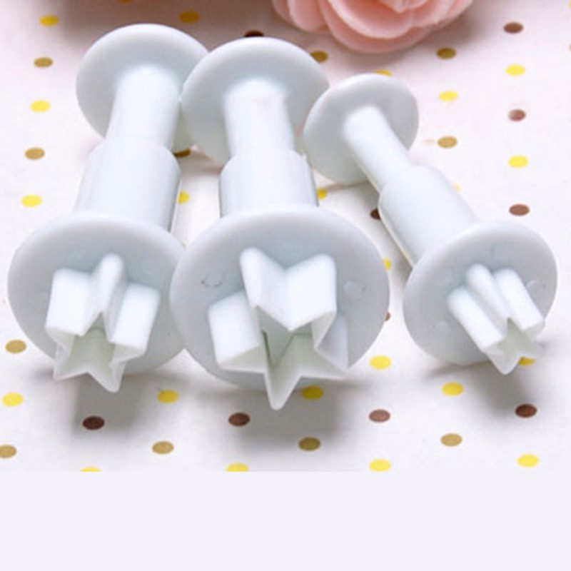 Hl Set 3 Mô Hình Ngôi Sao Trang Trí Bánh Kem Xinh Xắn