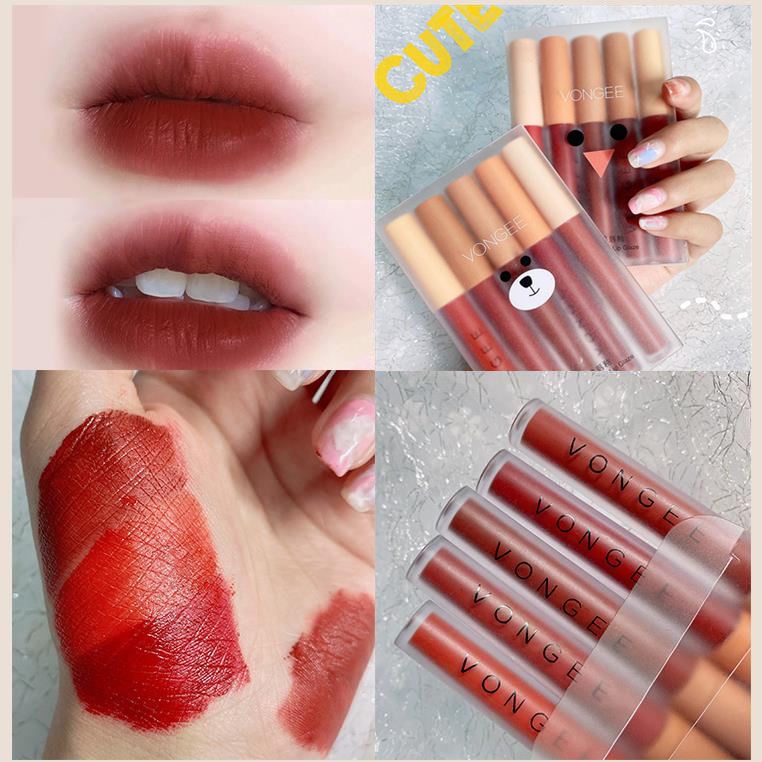 Son Môi Màu Bóng Lì Lâu Trôi Không Thấm Nước Thời Trang Độc Đáo
