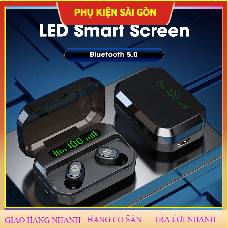 SHIP NHANH Tai nghe không dây Niye tai nghe Blutooth 5.0 giảm tiếng ồn chủ động Chất lượng Hộp sạc với Màn hình LED