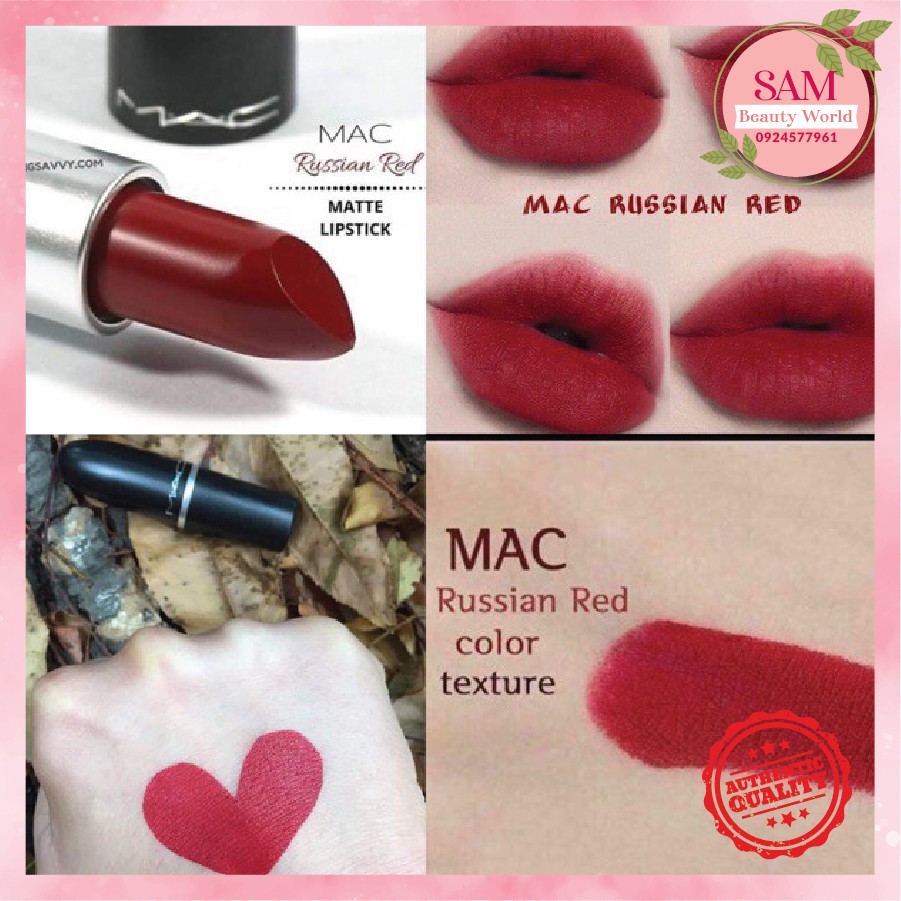 [ SĂN SALE ]  Son MAC Matte Màu 612 Russian Red – Đỏ Trầm