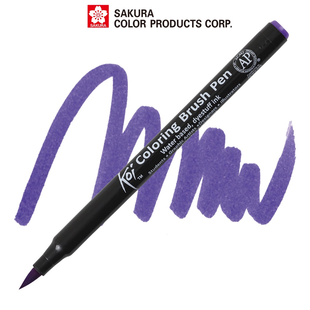 Bút lông màu nước ngòi cọ Sakura Koi Coloring Brush Pen Màu Light Purple