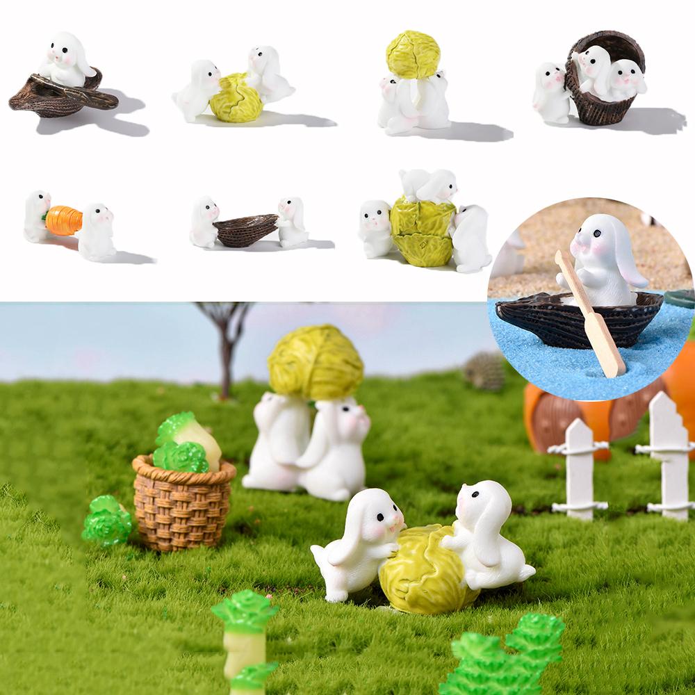 Tượng Thỏ Con Mini Trang Trí Tiểu Cảnh