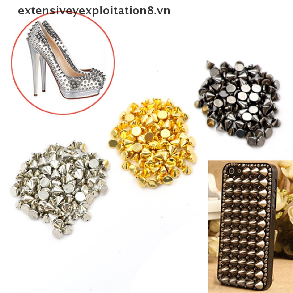 Set 100 Đinh Tán Đầu Tròn 10mm Dùng Làm Đồ Da Diy