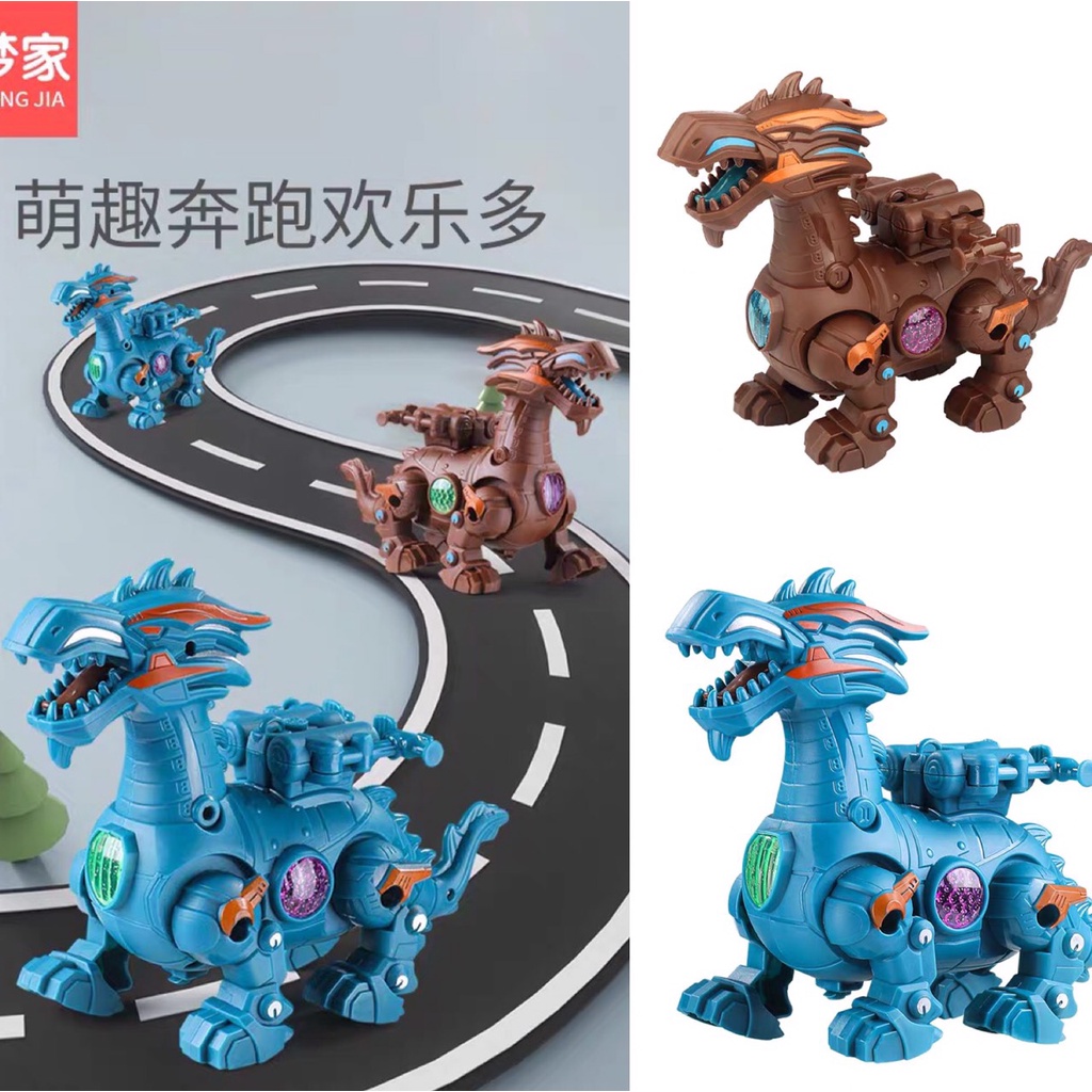 Khủng Long Đầu Rồng Chạy Pin Phát Nhạc Có Đèn Sáng