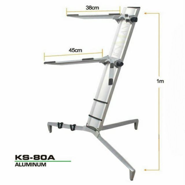 Giá Organ 2 Tầng Nhôm Máy Bay siêu nhẹ KS-80A (Cao 1m)