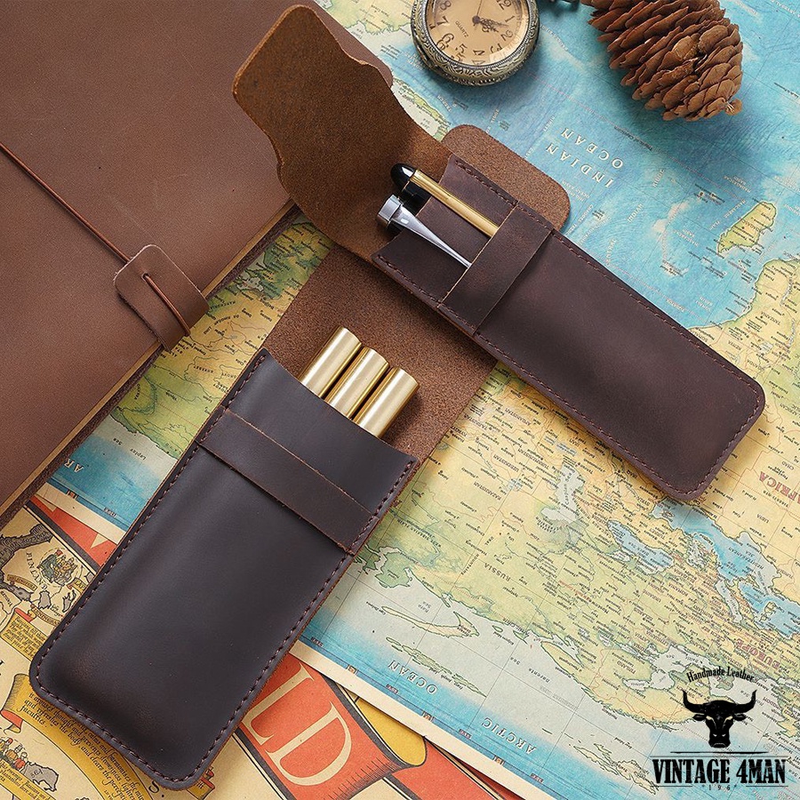 Bao Da Đựng Bút / da bò thật Mã P3