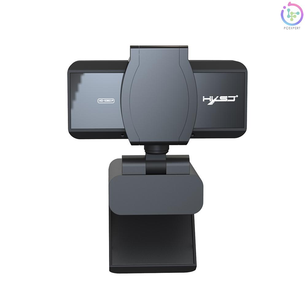 HXSJ S4 HD 1080P Webcam Manual Focus Computer Camera Built-in Microphone Video Call Web Camera with Privacy Cover for PC Laptop