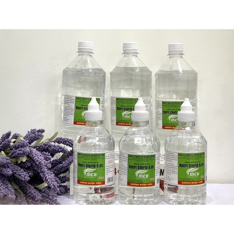 Nước muối sinh lý  chai to 1l siêu tiết kiệm