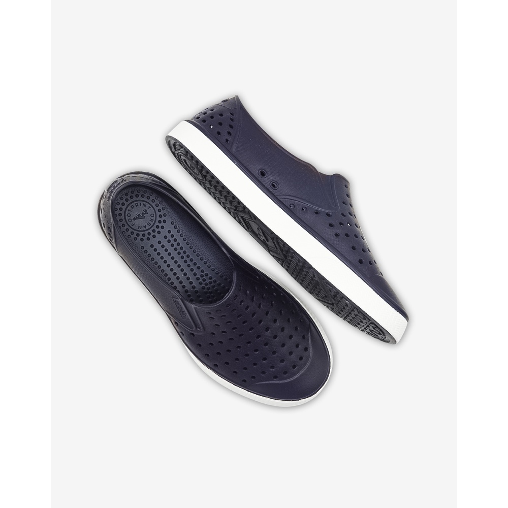 Giày lười Slipon Eva Phylon Urban Footprint Xanh Chàm Trắng (D2201 AD10)