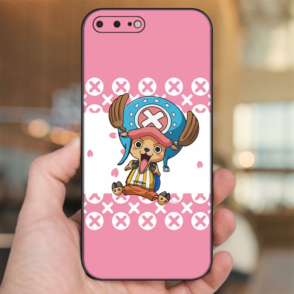 Ốp lưng iPhone 7 Plus, 8 Plus dẻo đen cạnh vuông in hình Chopper One Piece Đảo Hải Tặc