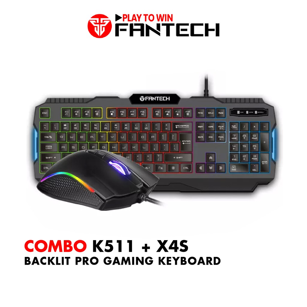 Combo FANTECH Newbie Bàn Phím K511 + Chuột Gaming X9/X4s/X5s - Hàng Phân Phối Chính Hãng