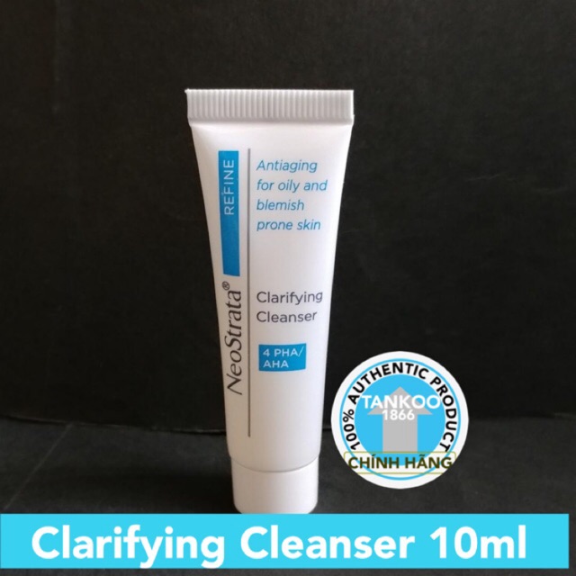 Gel rửa mặt da dầu mụn NeoStrata 4 PHA/AHA Clarifying Cleanser .minisize 10ml