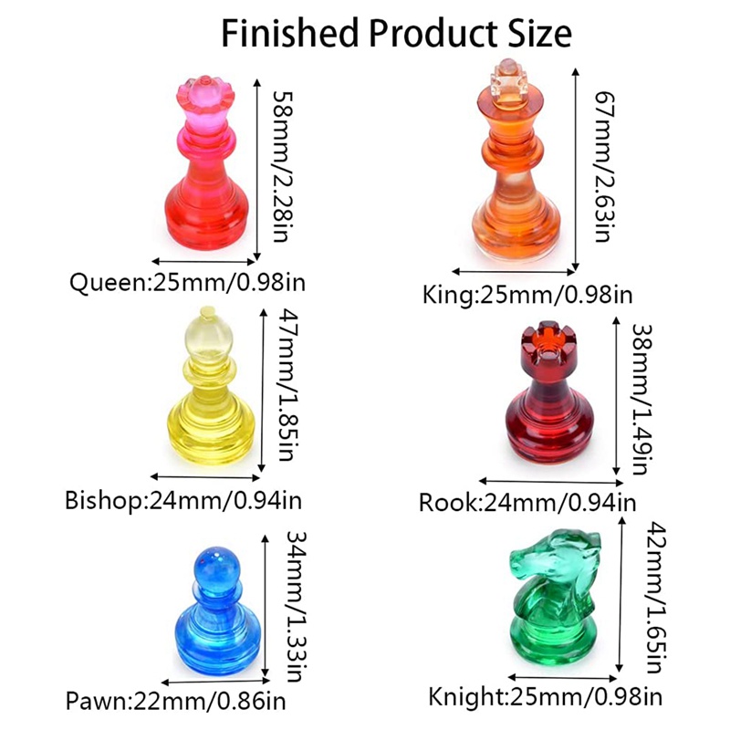 Khuôn Silicone Làm Bàn Cờ Vua Bằng Nhựa Epoxy Độc Đáo DIY