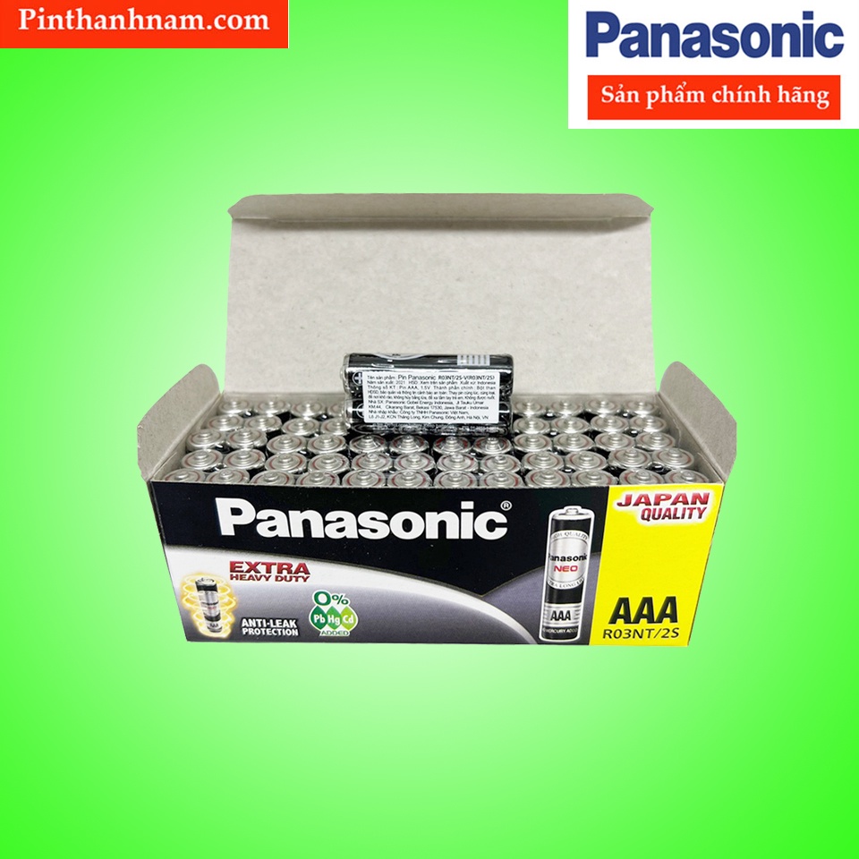 Hộp 60 Viên Pin AAA Panasonic Đũa Đen R03NT/2S Chính Hãng Dung Lượng Cao