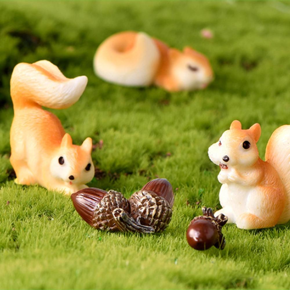 CONOPERY Đồ trang trí Chú Sóc Thu Nhỏ Dùng Trang Trí Cây Bonsai