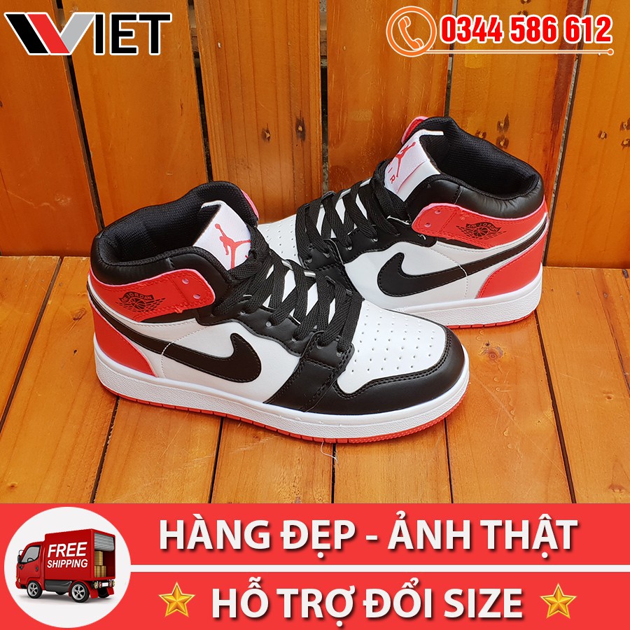 Giày Thể Thao Air Jordan 1 Đen Đỏ Cao Cấp | BigBuy360 - bigbuy360.vn