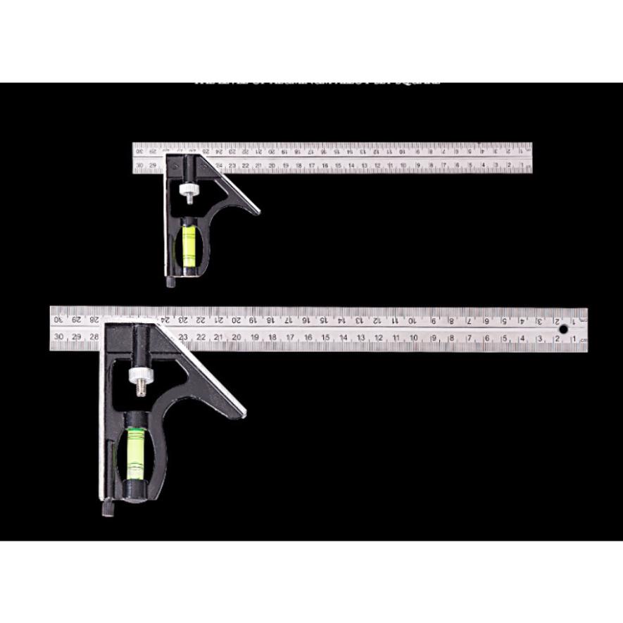 Thước ke góc vuông góc 45 độ đa năng 30cm  dùng đo độ sâu, canh thẳng, canh góc