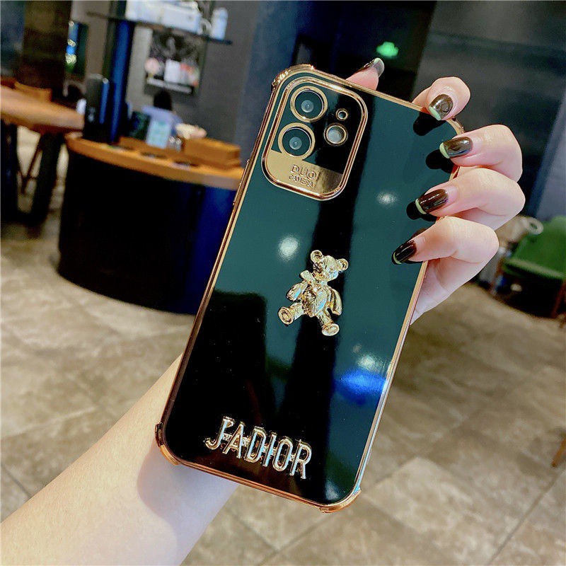 Ốp điện thoại silicon mềm họa tiết gấu thích hợp cho Iphone 7 8+ SE X XS XR XSMAX 11 11pro 11promax 12 12promax Jsxx