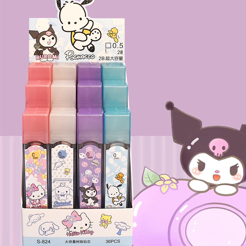 Bút Chì Bấm Ngòi 0.5mm Họa Tiết Sanrio Kuromi Cho Học Sinh