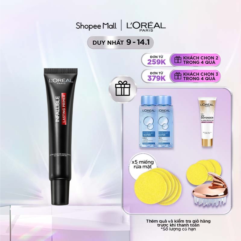 Kem lót mịn da kiềm dầu lâu trôi 24H L'Oreal Paris Infallible Primer 30ml