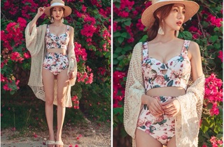 (Có sẵn) set bikini hoa 2 mảnh siêu hot hè 2019