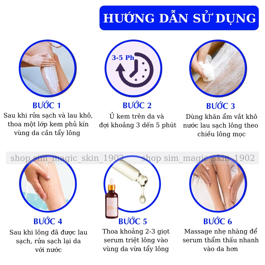 Kem Tẩy Lông Huyền Phi Tặng Serum Triệt Lông