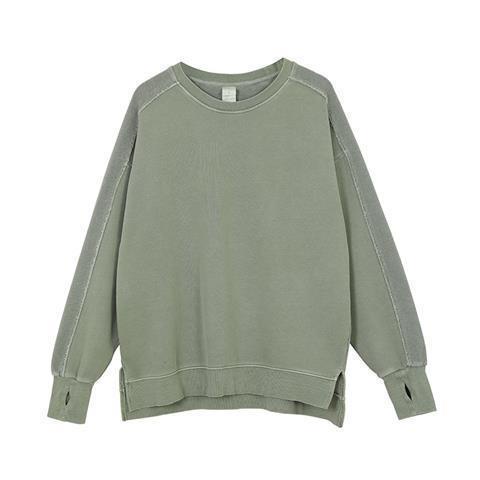Áo Khoác Sweater Tay Dài Oversize Phong Cách Thời Trang Âu Mỹ Dành Cho Nữ
