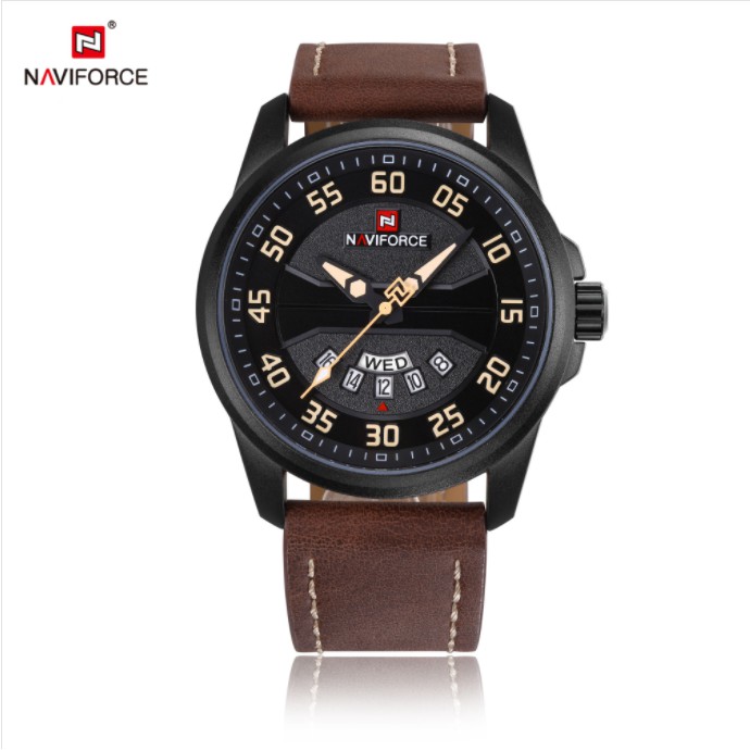 Đồng hồ NAVIFORCE NF9124 máy quartz chống thấm nước phong cách quân đội hỗ trợ xem ngày sang trọng