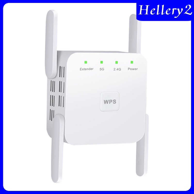 [HELLERY2] 1200Mbps 2.4G 5G Wireless Wifi Repeater 4 Antennas Signal Booster US Plug