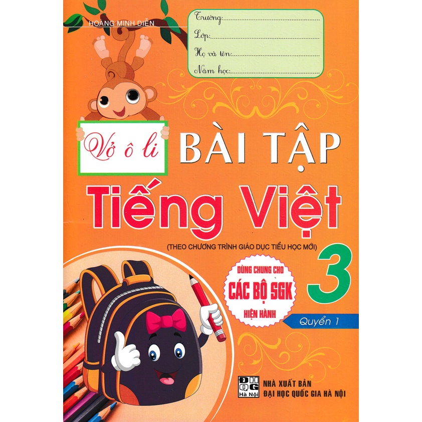 sách - vở ô li bài tập tiếng việt lớp 3 - quyển 1