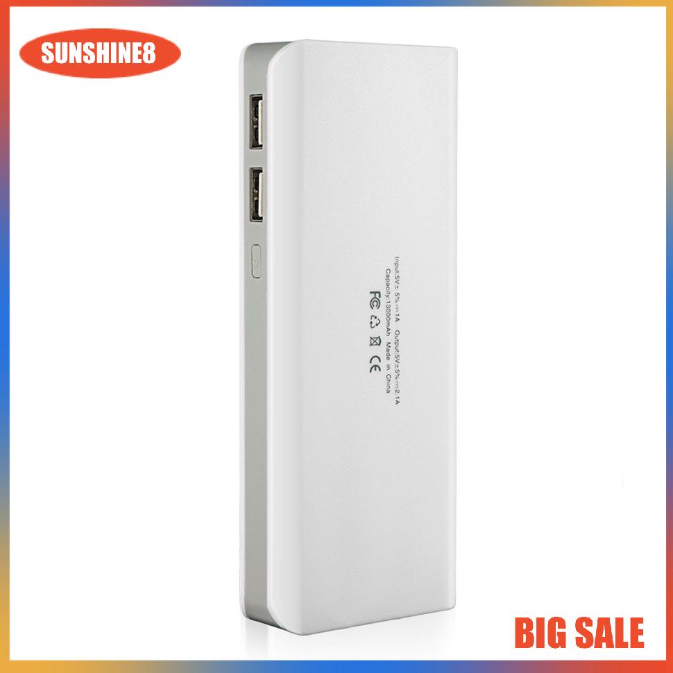 【SUN】[NEW]13000mah PowerBank Case Portable Mobile Phone Two USB Interface Charging Bank