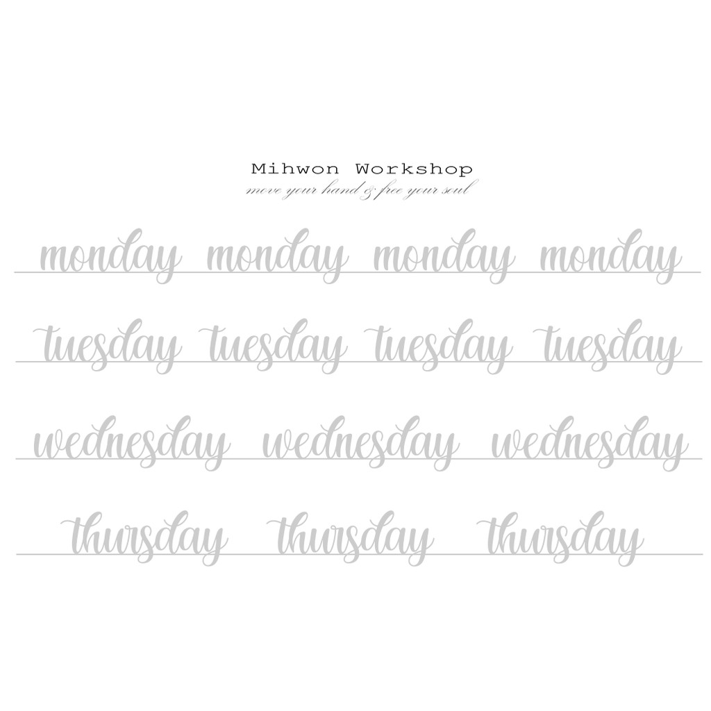 150 TỜ - Combo 11 tập giấy luyện chữ CALLIGRAPHY - BRUSH LETTERING (bút lông) cho người mới học size A4 A5