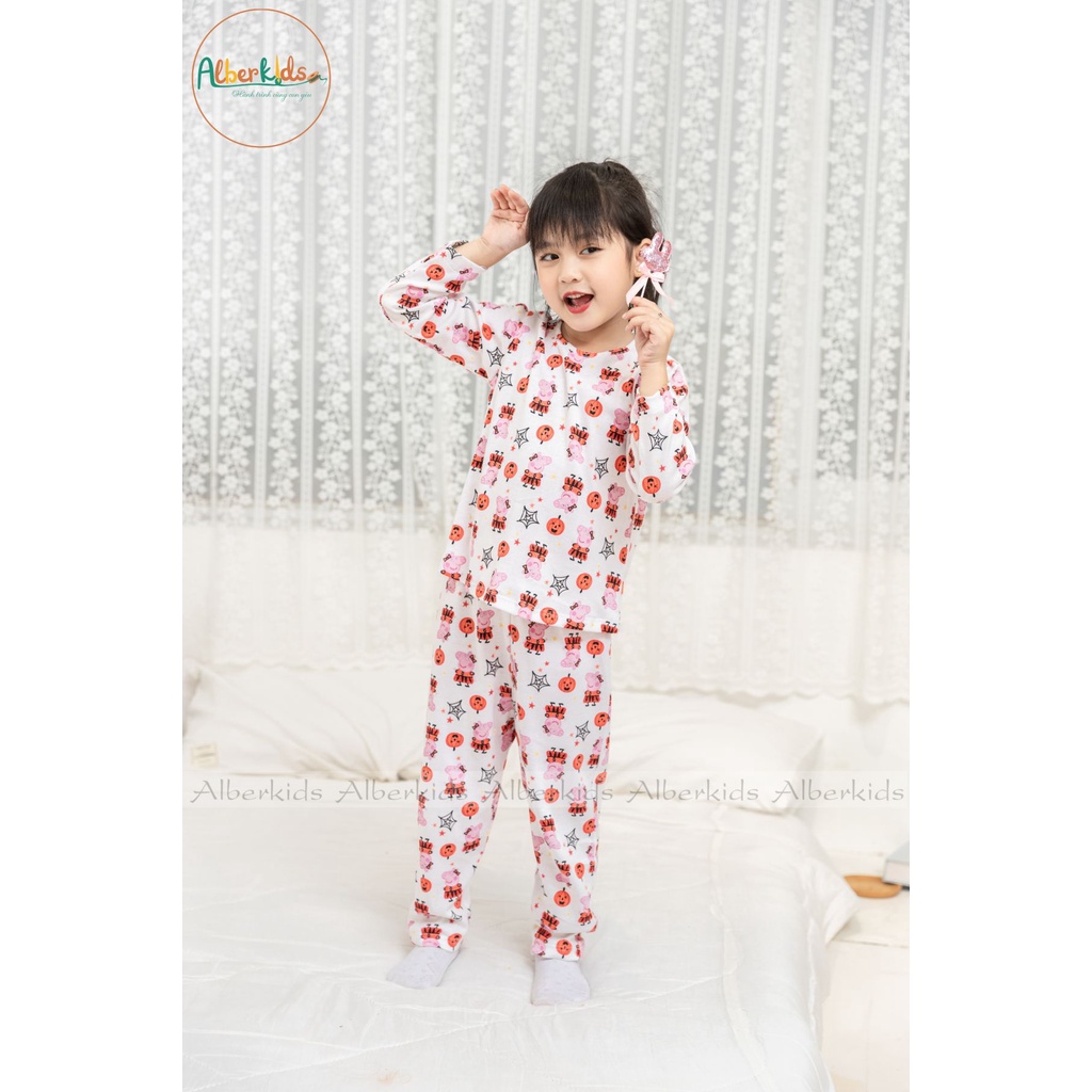 Bộ quần áo thu đông dài tay ALBERKIDS đồ ngủ họa tiết cho bé gái 2,3,4,5,6,7,8,9,10,11,12 tuổi [SA11]