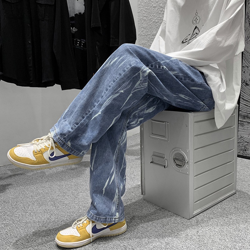 ✦ AFFLIGA ✦Quần jeans ống rộng phong cách retro Hàn quốc cho nam