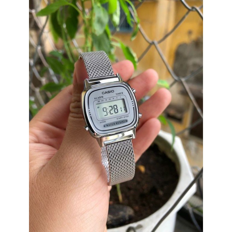 Đồng hồ nam nữ CASIO LA670-WEM-7 và A700WM-7 dây mesh cao cấp giá rẻ