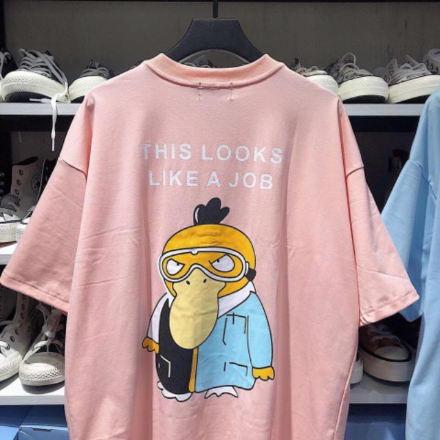 [ Hình thật ] Áo thun tay lỡ Unisex Vịt Like A Job🦆