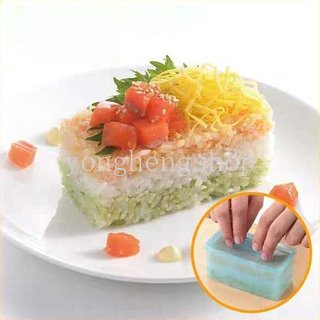 Khuôn Làm Cơm Nắm Nhiều Tầng Hình Chữ Nhật Phong Cách Nhật Bản DIY