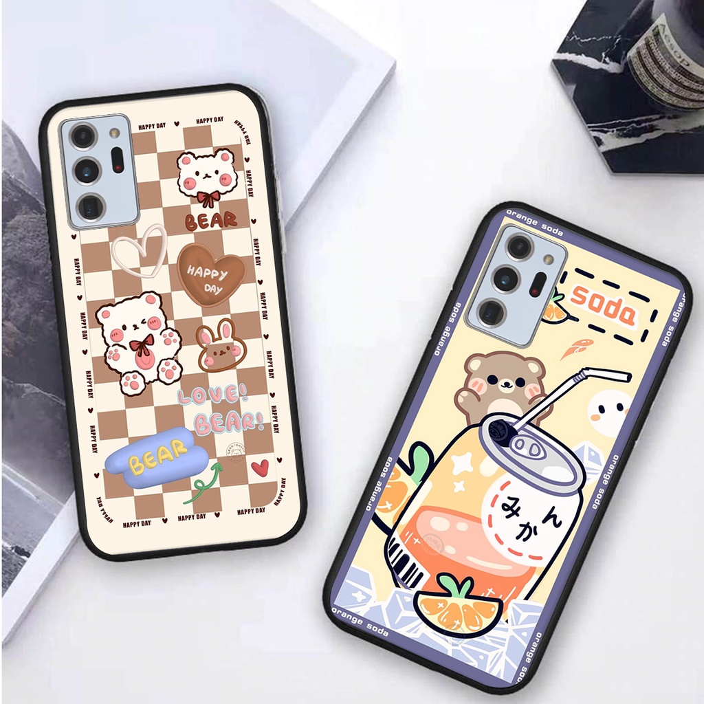 Ốp lưng Samsung NOTE 20 / NOTE 20 ULTRA in hình 3D GẤU cute be@r, soda, happy day cực hot ,thời thượng