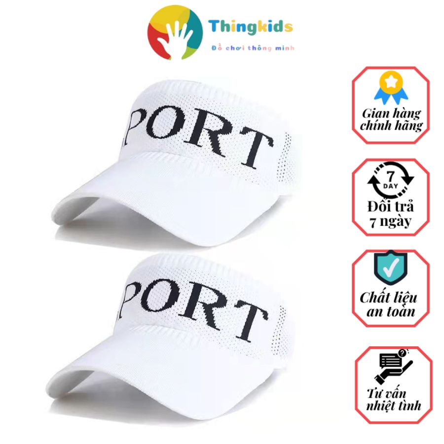 Mũ lưỡi chai nam nữ đội nửa đầu dáng thể thao Sport - Thingkids